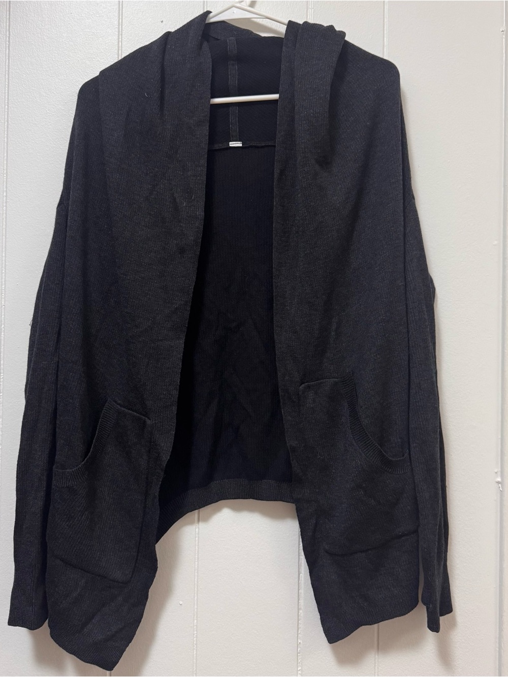 Lululemon Athletica Black Open-Front Hooded Cardigan Jacket XS